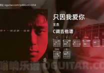 只因我爱你吉他谱,王杰歌曲,C调高清图,4张六线原版简谱