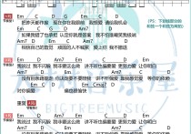 偏爱吉他谱,简单A调原版指弹曲谱,张芸京高清流行弹唱插曲六线乐谱