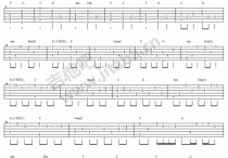 卡农简单版吉他还不错(C调六线谱)-独奏曲吉他谱,原版歌曲,简单C调弹唱教学,六线谱指弹简谱1张图