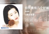 你究竟有几个好妹妹吉他谱,孟庭苇歌曲,C调高清图,5张六线原版简谱