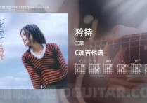 矜持吉他谱,王菲歌曲,C调指弹简谱,4张教学六线谱