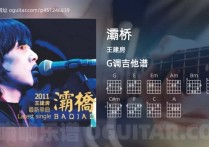 灞桥吉他谱,王建房歌曲,G调高清图,4张六线原版简谱