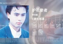 护花使者吉他谱,李克勤歌曲,C调高清图,6张六线原版简谱