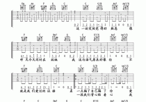 可惜不是你吉他谱,原版歌曲,简单初学者弹唱教学,六线谱指弹简谱3张图