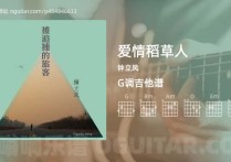 爱情稻草人吉他谱,钟立风歌曲,G调高清图,3张六线原版简谱