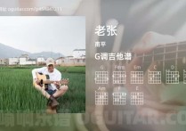 老张吉他谱,甫平歌曲,G调高清图,4张六线原版简谱