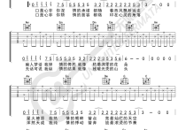 口是心非吉他谱,原版歌曲,简单D调弹唱教学,六线谱指弹简谱2张图