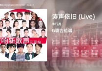 涛声依旧 (Live)吉他谱,李行亮歌曲,G调高清图,5张六线原版简谱