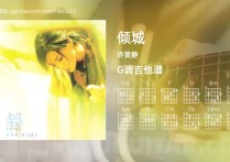 倾城吉他谱,许美静歌曲,G调高清图,3张六线原版简谱