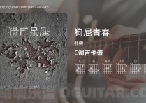 狗屁青春吉他谱,朴树歌曲,C调高清图,4张六线原版简谱