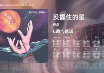 没握住的星吉他谱,任然歌曲,C调高清图,3张六线原版简谱