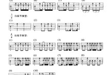 吉他常用扫弦节奏型-吉他学术内容
