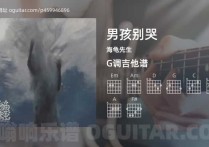 男孩别哭吉他谱,海龟先生歌曲,G调高清图,6张六线原版简谱