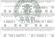 画心吉他谱,简单C调原版指弹曲谱,张靓颖高清流行弹唱C调入门版六线乐谱