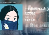 一厢情愿的不舍 (吉他女版)吉他谱,玉儿歌曲,G调高清图,3张六线原版简谱