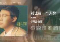 别让我一个人醉吉他谱,姜育恒歌曲,G调高清图,3张六线原版简谱