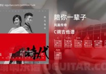 陪你一辈子吉他谱,凤凰传奇歌曲,C调高清图,7张六线原版简谱