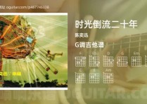 时光倒流二十年吉他谱,陈奕迅歌曲,G调高清图,3张六线原版简谱