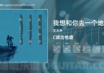 我想和你去一个地方吉他谱,王大冲歌曲,C调高清图,5张六线原版简谱