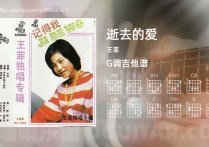 逝去的爱吉他谱,王菲歌曲,G调高清图,4张六线原版简谱