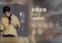 好爱好散吉他谱,王小帅歌曲,G调高清图,5张六线原版简谱