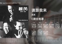 请跟我来吉他谱,苏芮歌曲,C调高清图,3张六线原版简谱