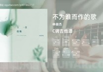 不为谁而作的歌吉他谱,林俊杰歌曲,C调高清图,4张六线原版简谱