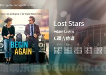 Lost Stars吉他谱,Adam Levine歌曲,C调高清图,6张六线原版简谱