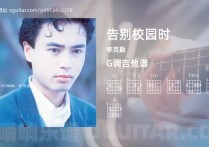 告别校园时吉他谱,李克勤歌曲,G调高清图,4张六线原版简谱