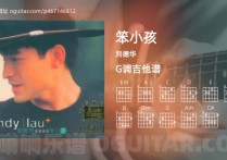 笨小孩吉他谱,刘德华歌曲,G调高清图,5张六线原版简谱