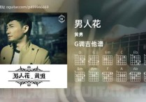 男人花吉他谱,黄勇歌曲,G调高清图,5张六线原版简谱