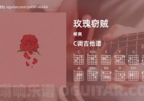 玫瑰窃贼吉他谱,柳爽歌曲,C调高清图,4张六线原版简谱