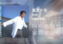 真爱一生吉他谱,张信哲歌曲,G调高清图,4张六线原版简谱