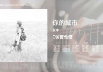 你的城市吉他谱,前冲歌曲,C调指弹简谱,5张教学六线谱