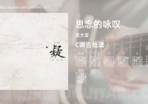 思念的咏叹吉他谱,孟大宝歌曲,C调高清图,3张六线原版简谱