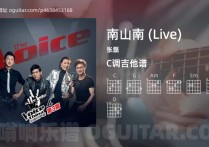 南山南吉他谱,张磊歌曲,C调指弹简谱,3张教学六线谱【Live版】