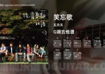 笑忘歌吉他谱,五月天歌曲,G调高清图,6张六线原版简谱