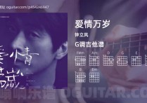 爱情万岁吉他谱,钟立风歌曲,G调指弹简谱,7张教学六线谱